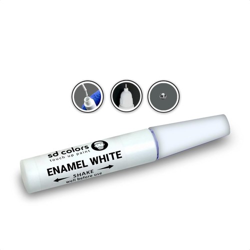 White enamel touch - white, up