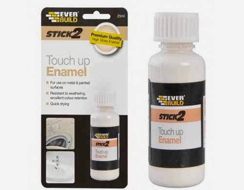White enamel touch paint - enamel,