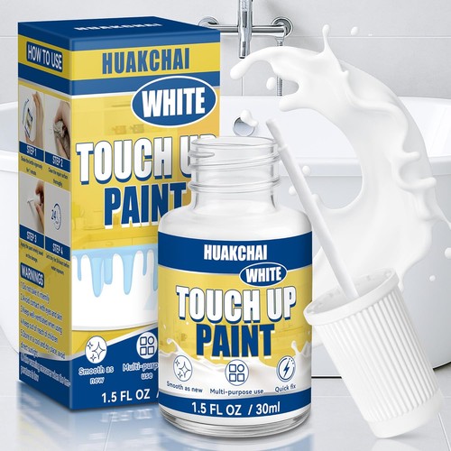 White enamel touch paint - enamel,